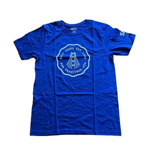 New! Skyy Vodka San Francisco  t shirt adult Large royal blue